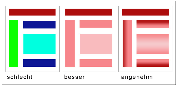 Gute Farben für Website Beispiel